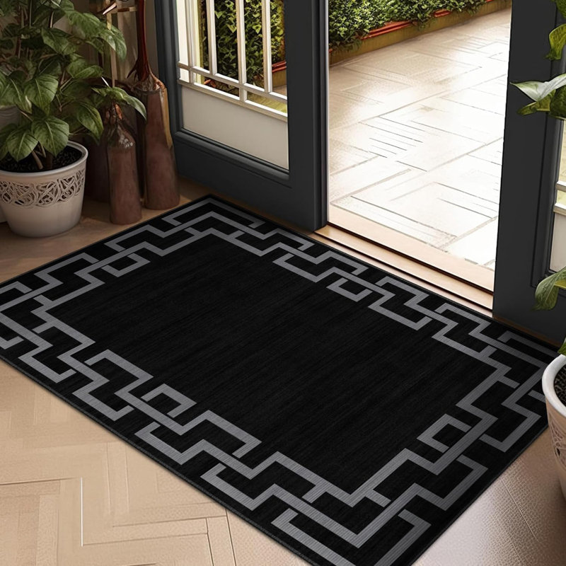 Oriental Machine Tufted Shag Area Rug, Rectangle 40 x 60 cm
