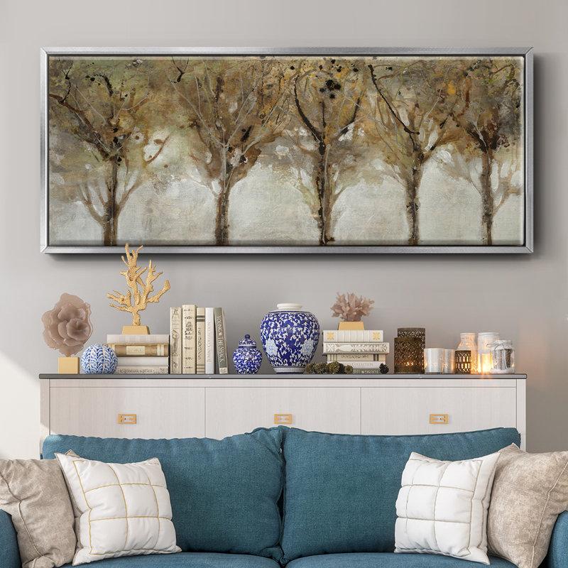 «Seeing The Light», toile encadrée, H 24 po x l 60 po x P 1,5 po, Argent