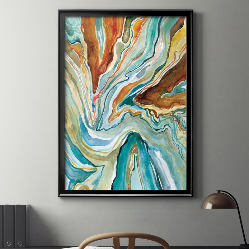 Geo Formation II - reproduction d'art sur toile, H 26,5 po x l 36,5 po x P 1,5 po, Noir