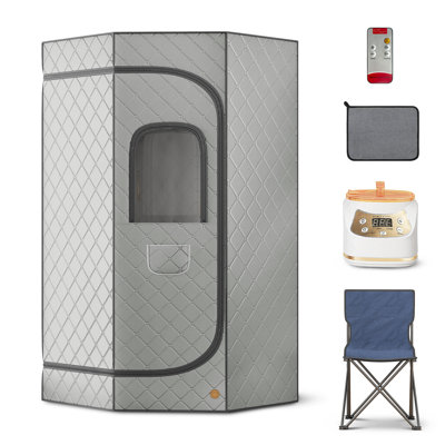 Portable Full Body Home Sauna Box with 3L 1500W Steamer