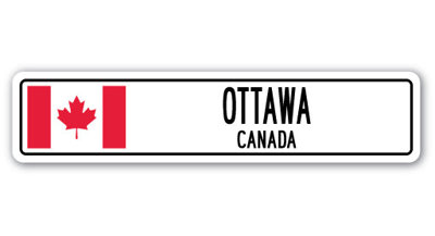 Plaque de rue Ottawa en plastique robuste 4 po x 18 po