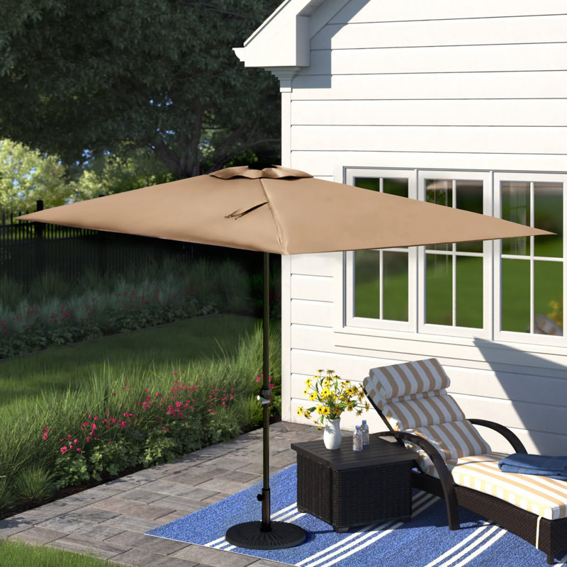 Parasol de marché rectangulaire 10 pi x 78 po Taeveon, Taupe