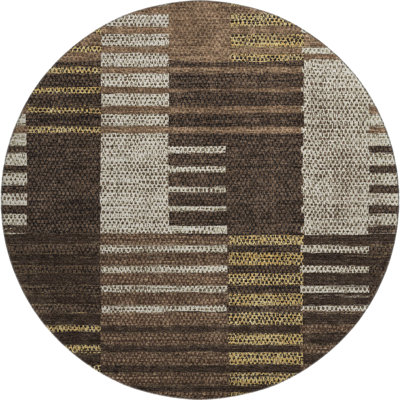 Premium Machine Washable Prisco Chocolate Rug