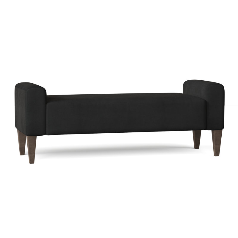 Sudbury Upholstered Bench, Akiko Graphite Performance 5534-011, Aged Gray