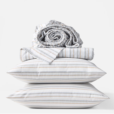 Organic Crinkled Percale Sheet Set