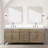 White Oak Double Bath Vanity 80 In. W X 22 In. D, With Cultured Marble Top-117980160