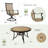Alejando 4 - Person Patio Dining Set with Round Table , Cushions Included