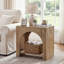 Table de bout 27,56 "en arche de style campagnard, table d'appoint moderne avec tablette de rangement ouverte pour le salon, ensemble de 2-129912495