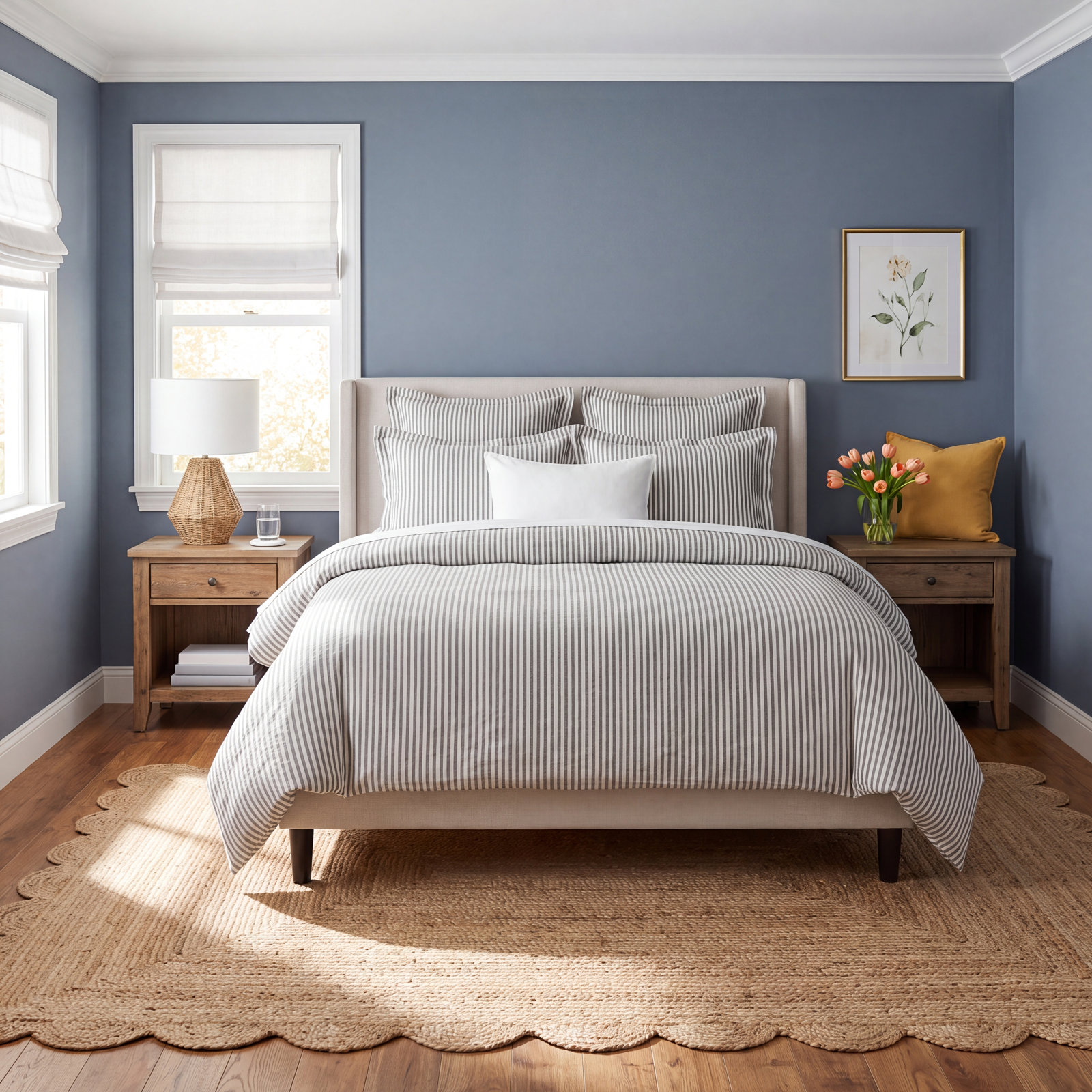 Oakden Cotton Duvet Cover Set, Queen Duvet Cover, Gray
