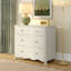 Commode 4 tiroirs Sutton, lin blanc-356734108
