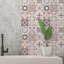 Marjorelle Black and White Moroccan Wall Tile Sticker Set 15cm x 15cm PVC -1225358051
