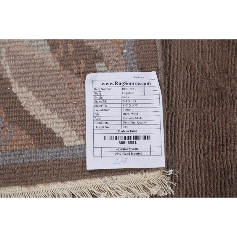 One-of-a-Kind 5'8" X 8' New Age Wool Area Rug in