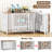 Large Foldable Dog Crate Furniture, Assembly-Free Dog Crate With Adjustable Bowls And Name Tag For Small, Medium, Large Dog-50994702-34654247