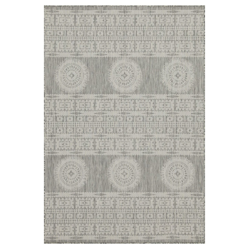 Tapis argenté intérieur / extérieur Sunshine, Rectangle 7 pi 10 po x 10 pi 3 po
