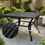 Table de bistro carrée en acier de 94 cm (37 po) avec trou pour parasol de 4 cm (1,57 po) pour terrasse ou jardin.-1847026032