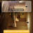 Horizontal Wall Light Black Plug-In Night Light With Motion Sensor, 3000K, Sliding Dimmer