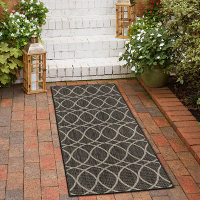 Charcoal Gitter Indoor/Outdoor Trellis Rug
