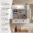 Modern Farmhouse Bathroom Storage Cabinet Over Toilet, 24" X 25"  Wall Mount Medicine Cabinet With Led Light & Barn Doors, White