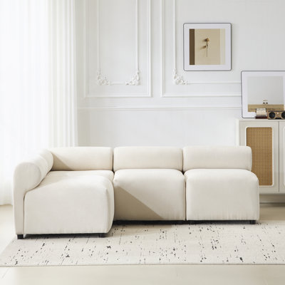 Canapé modulaire en L 83 po 4 pièces pour salon