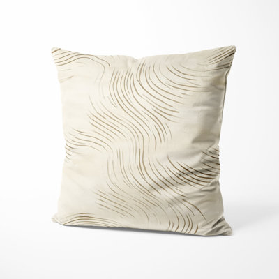 Abstract Decorative Throw Pillow - Modern Sand Path Printed Cushion