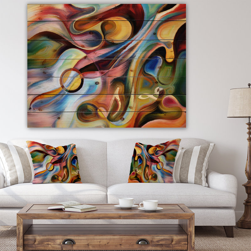 «Music Beyond the Frames» - reproduction d'art, H 15 po x l 20 po x P 1 po, Bois