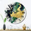 Horloge murale verte et jaune-93380358