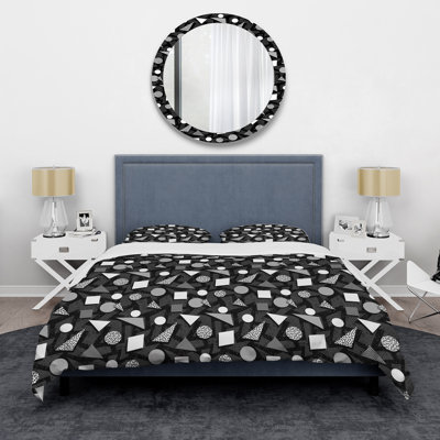 Polyester Geometric Shapes Duvet Cover
