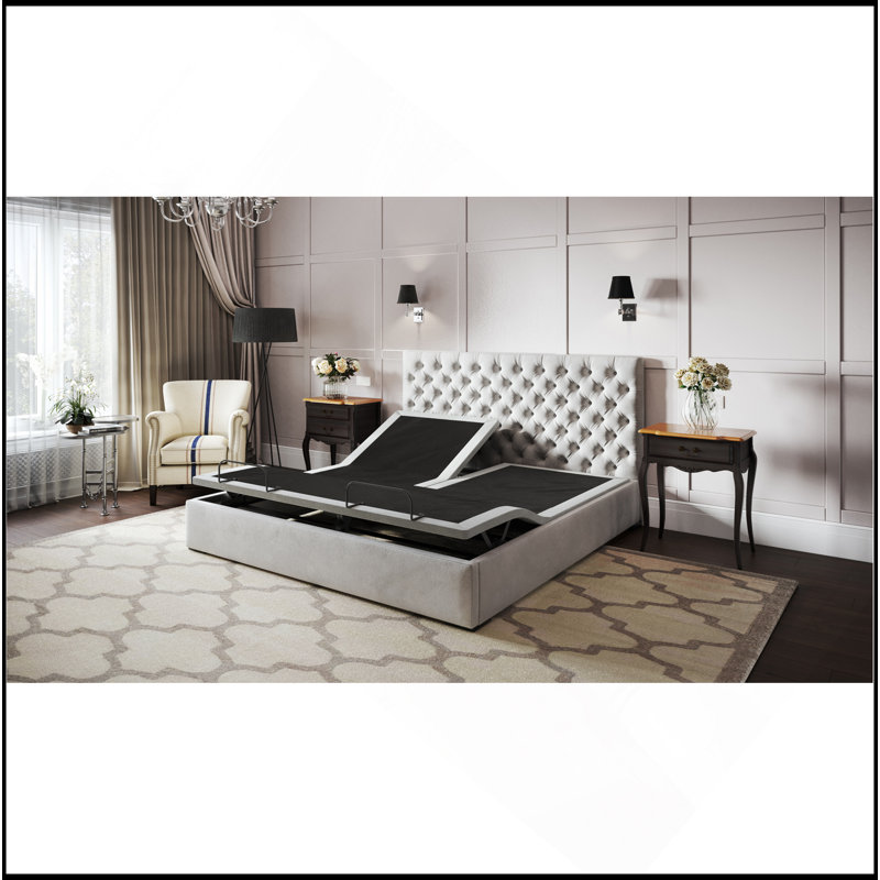Split Top Queen Adjustable Bed Base With Head And Foot Position Adjustment