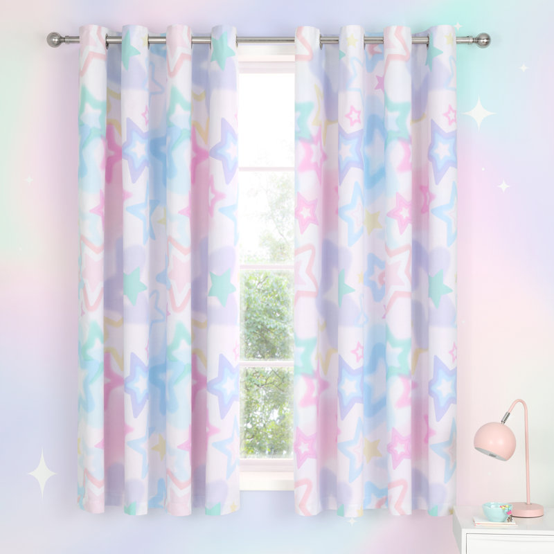 Ombre Stars Fully Reversible Eyelet Curtains