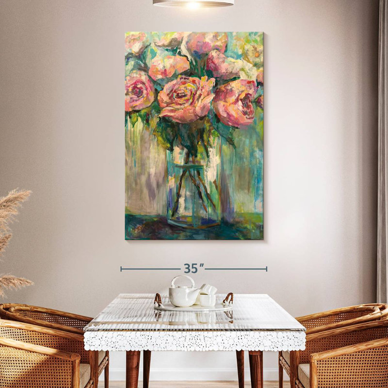 Harnek Peony Play, 51" H x 34" W