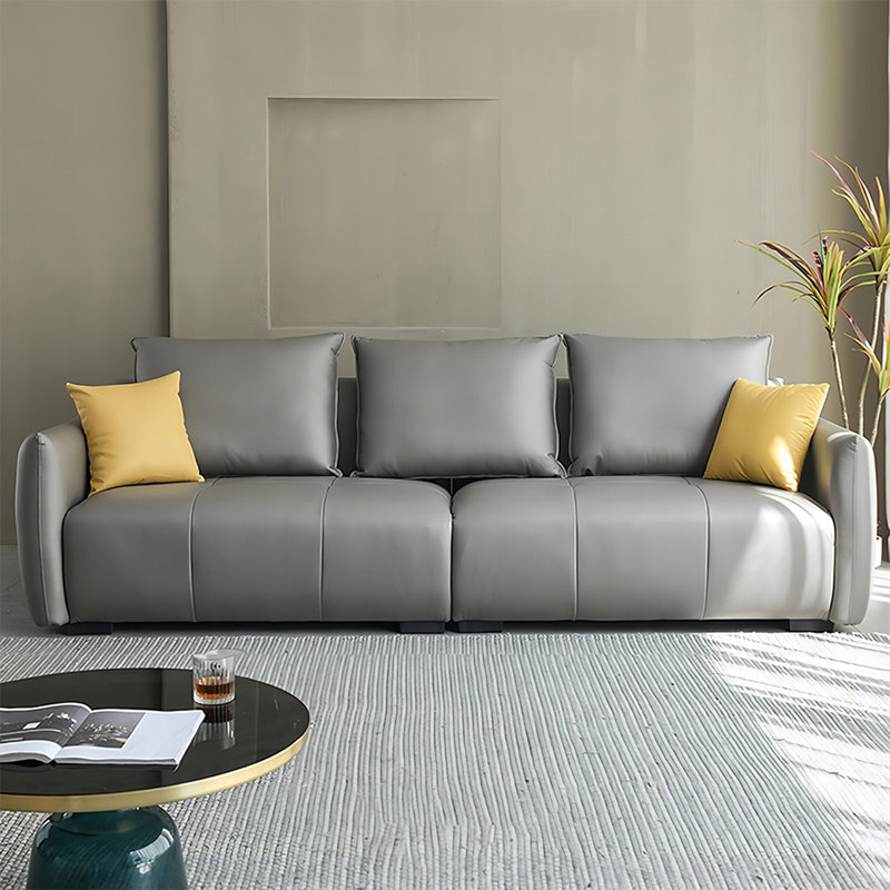 Coussin gris modulaire 100% polyester, H 41,34 po x l 102,36 po x P 40,16 po, 3