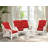 Agambir 28 inches Wide Tufted Velvet Armchair, Natural Rattan, White-2075012661