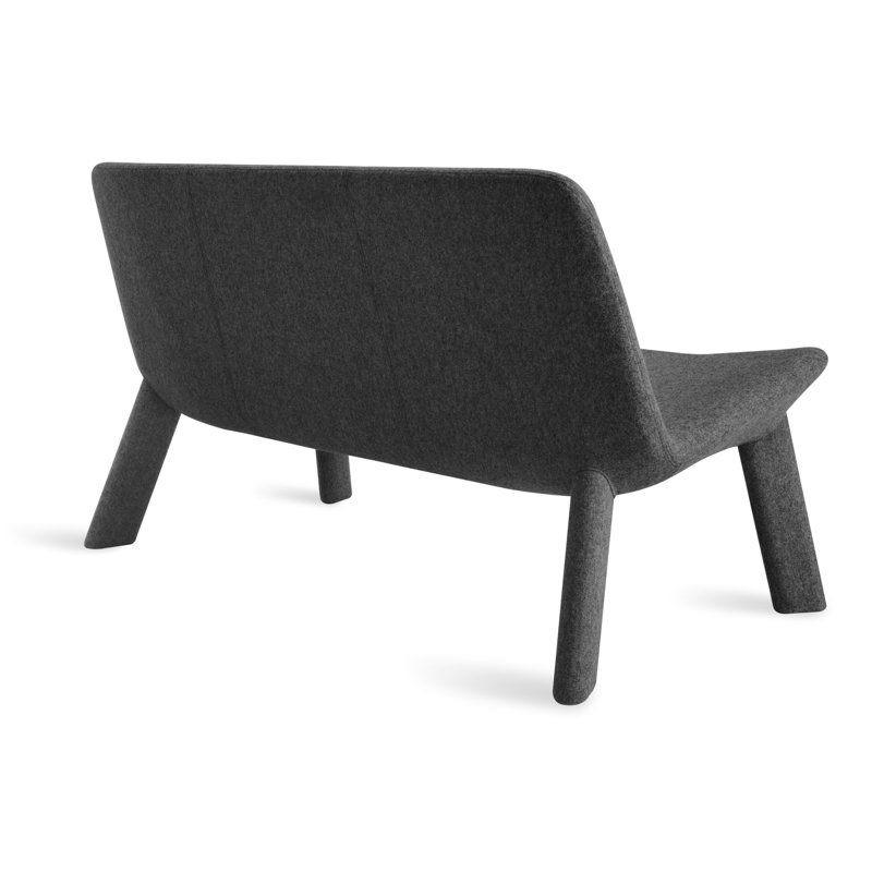 Neat Upholstered Dining Bench, Vesper Charcoal
