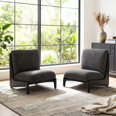 Ensemble de 2 chaises de loisirs ergonomiques en bois massif
