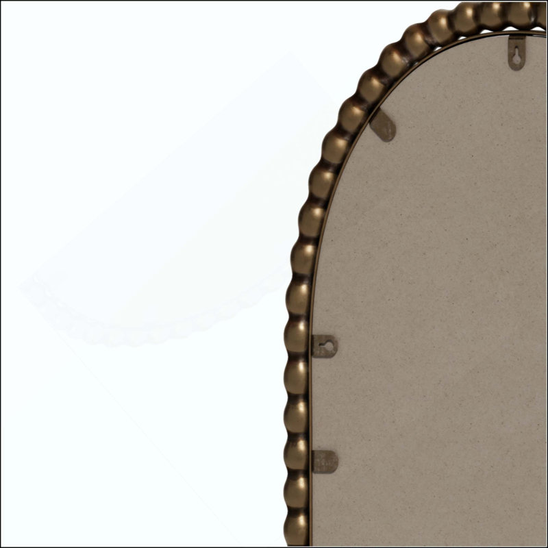 Retro Oval Iron Art Wall Mirror, Antique Effect Decorative Hanging Mirror, Stylish Wall Mount Vanity Mirror for Entryway, Living Room, Bedroom