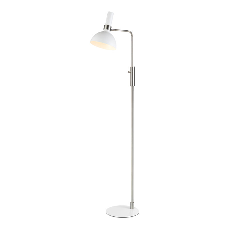 Keanu 146cm Task Floor Lamp, White/Chrome