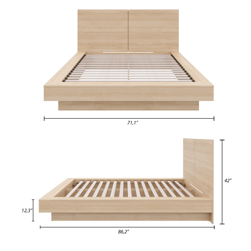 Chandlor Platform Bed, Beige, Queen