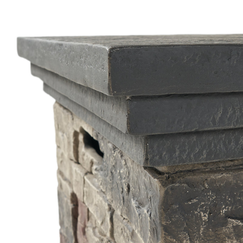 Foyer rectangulaire en béton léger de 50 000 pi, gris pierre, l 55,06 po x P 26,2 po x P 16,98 po, avec installation simple, sans assemblage requis de temps en temps