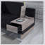 Canapé modulaire en velours noir de 122,5 po de largeur avec rangement, tiroir, ports USB et prises Memphis pour une vie moderne