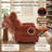 Manual Small Recliner Rocking Chair For Nursery/relaxation, Corduroy Swivel Glider Recliner For Living Room Bedroom, Brown Rocking Chair Nursery Recliners For Small Spaces, Side Pockets (orange)-74747464