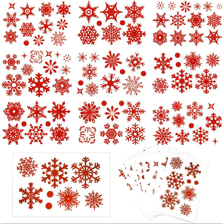 Decals Snowflake Shape Decals PICK & CHOOSE Whimsical Snowflakes