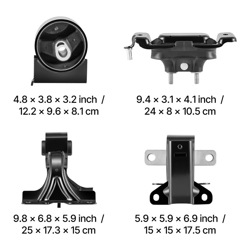 Moteur - Ensemble de remplacement de support de moteur et de boîte de vitesses, ensemble de 4, compatible avec le V6 de 3,6 L de 2011 à 2016 de Chrysler Town & Country, remplacement OE # A5665, A5480, A5589, A5577, support sécurisé