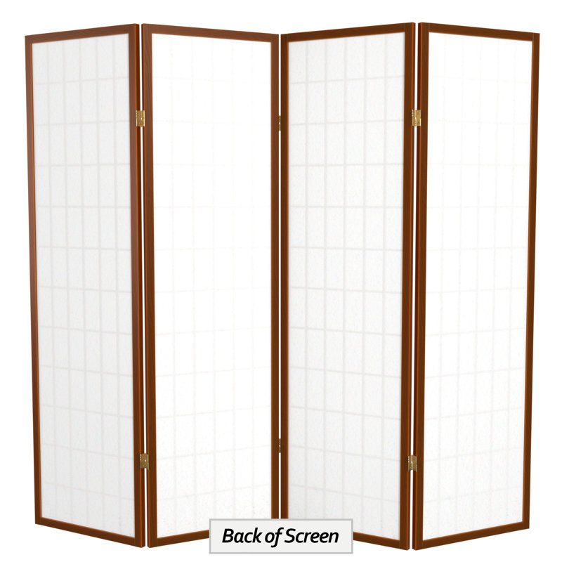 Paravent haut pliable 58,75 "Alex, Noyer, 4 panneaux