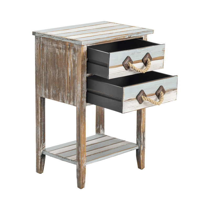 Table de bout à 2 tiroirs avec rangement Swifture