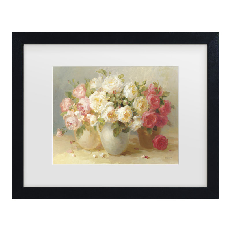 Danhui Nai English Rose Bouquets, H 13 po x l 16 po, Noir, noir, noir, noir