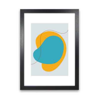 Mita Teal Bold Abstract N22 by Pixy Paper - Print