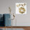 «Fashion and Glam Xoxo Simple Kiss Gold Lips», reproduction d'impression sur toile