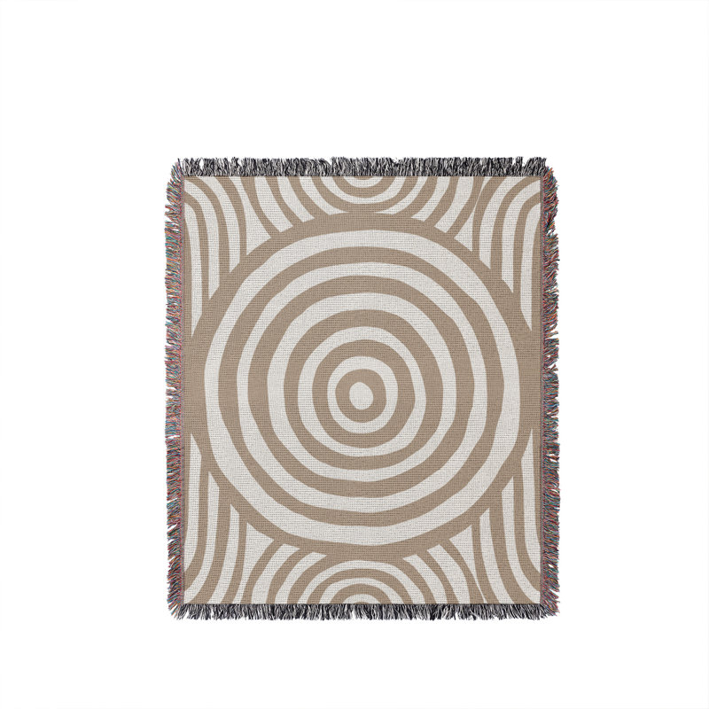 Jeté en coton Alaka, Grand, Beige