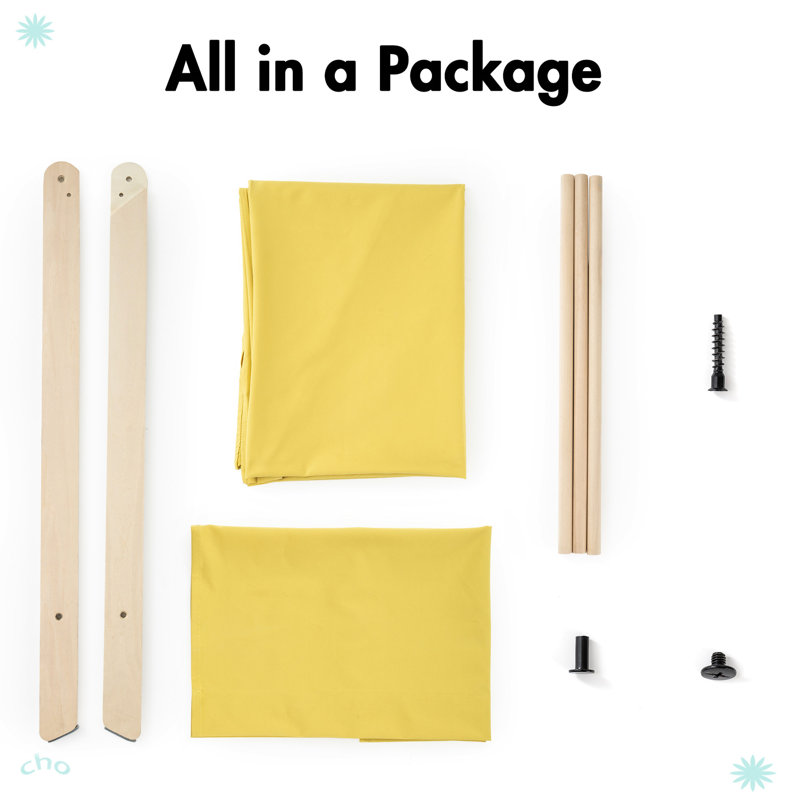 Tente de chat pour chats d'intérieur, maisonnette en bois pour petits animaux, Jaune