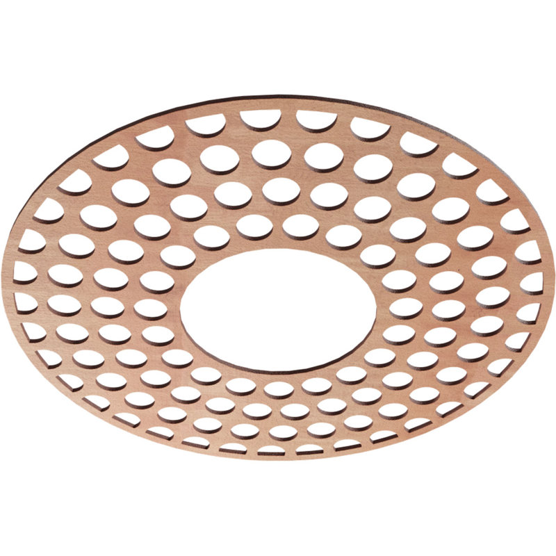 Médaillon de plafond en bois Fink, Cerise, H 26 po x l 26 po x P 0,25 po